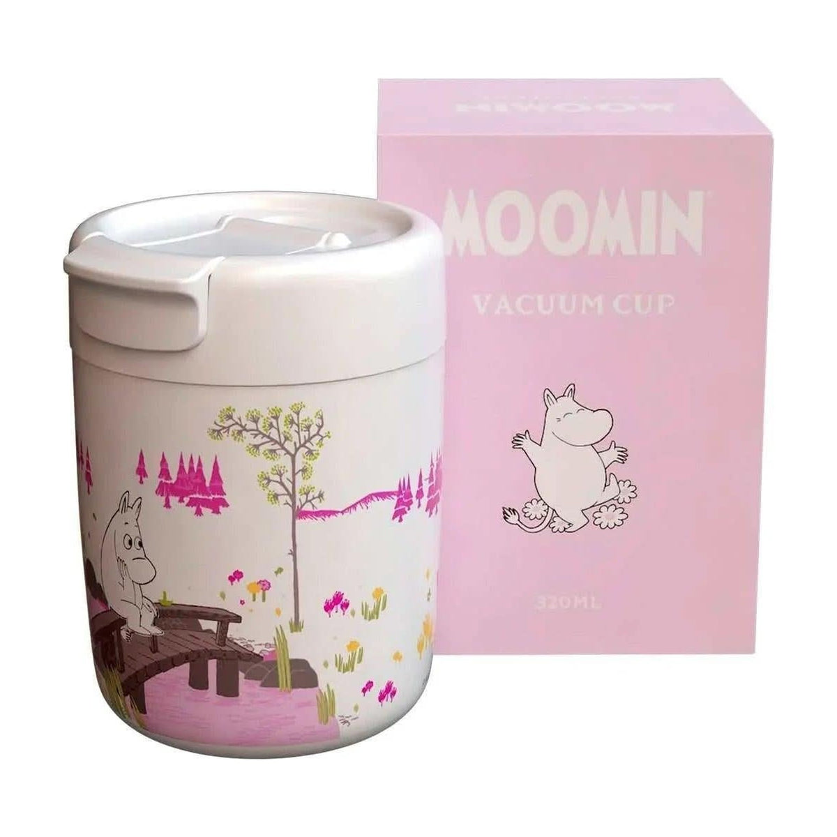 Moomin thermoflaske lyserød 320 ml.