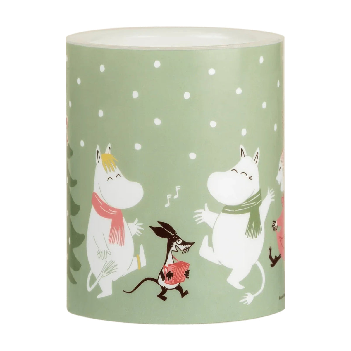 Moomin LED lys Festive Spirits 12.5 cm with hand-painted details for cozy holiday decor