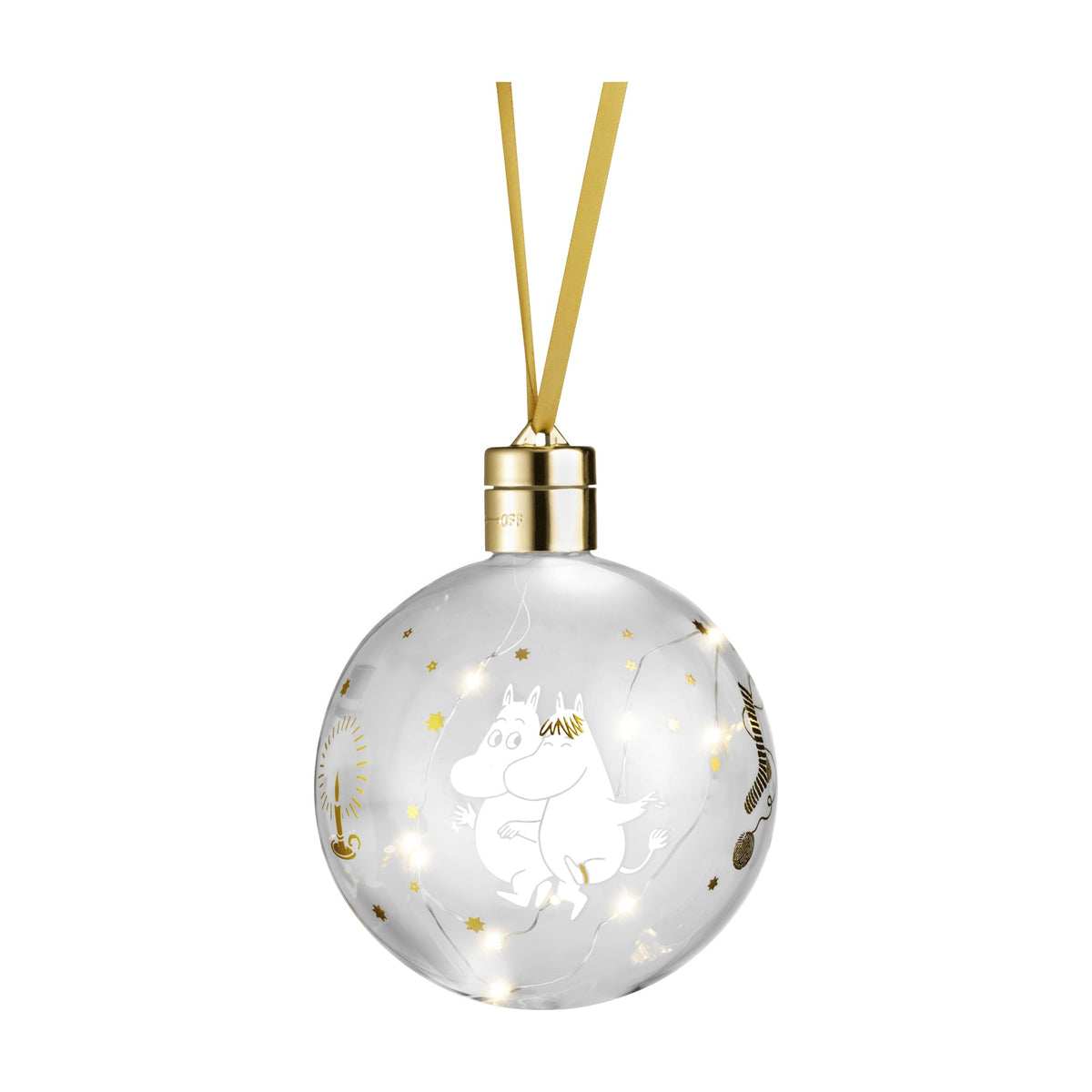 Mumitroldene dekorationskugle med LED lys Sparkling Stars - Dsignhouse