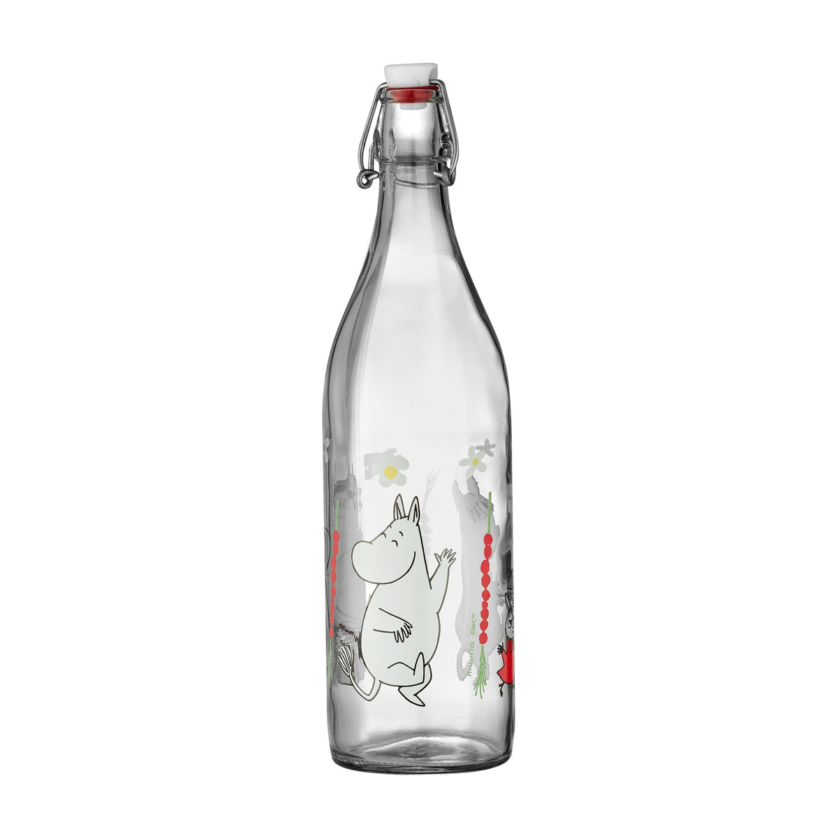 Moomin glasflaske Wild Strawberries 1 L - Dsignhouse