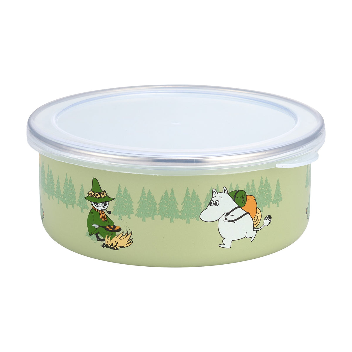 Moomin emaljeskål/krukke med låg Campers 8 dl - Dsignhouse