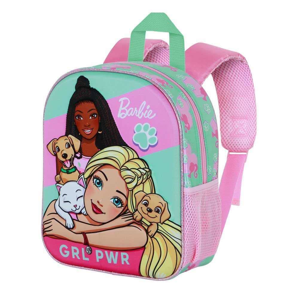 Barbie Elite 3D Backpack Pets stylish pink backpack with 3D pet design for kids