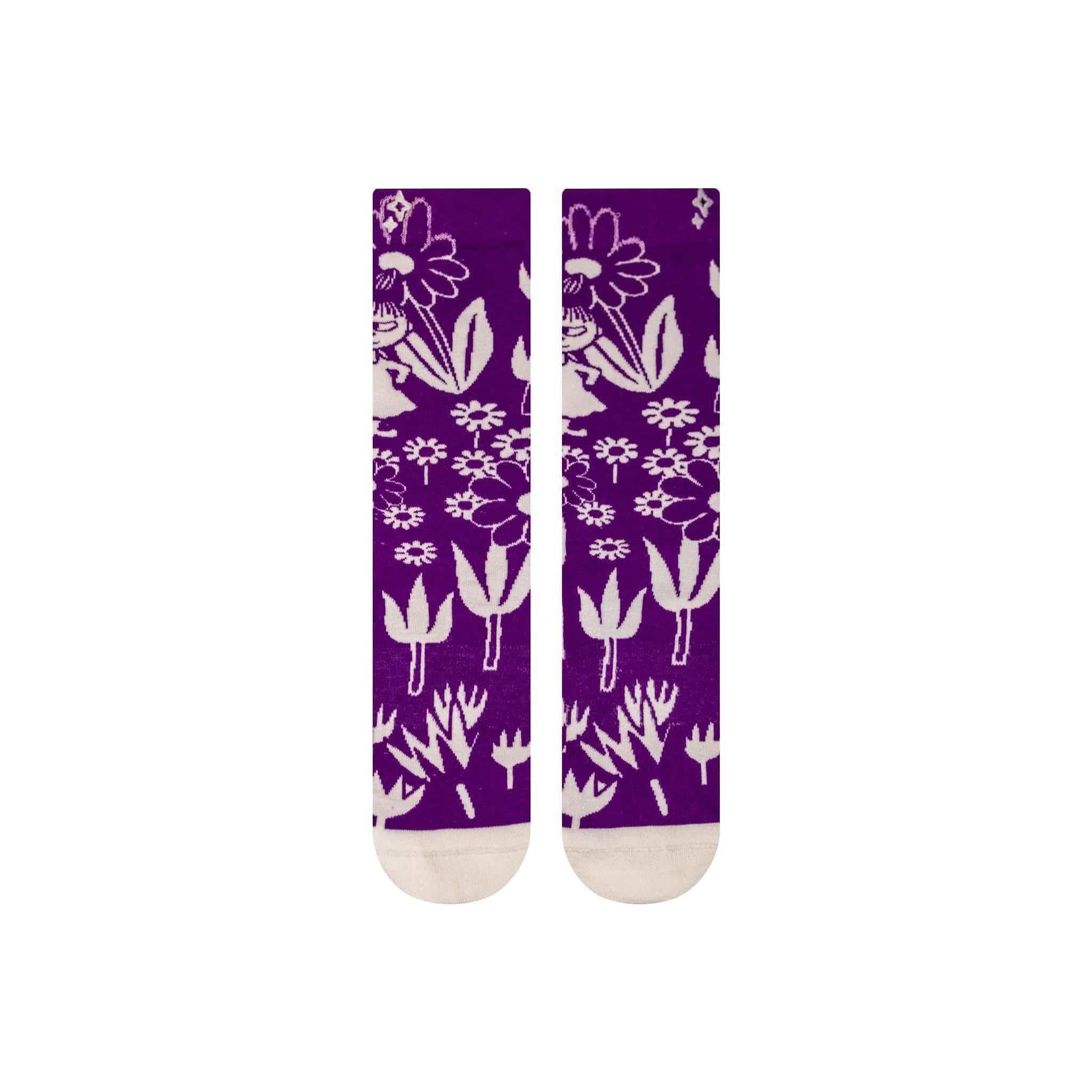 Moomin Nvrlnd sokker Lille My Flower Glow Crew L/XL cotton blend socks