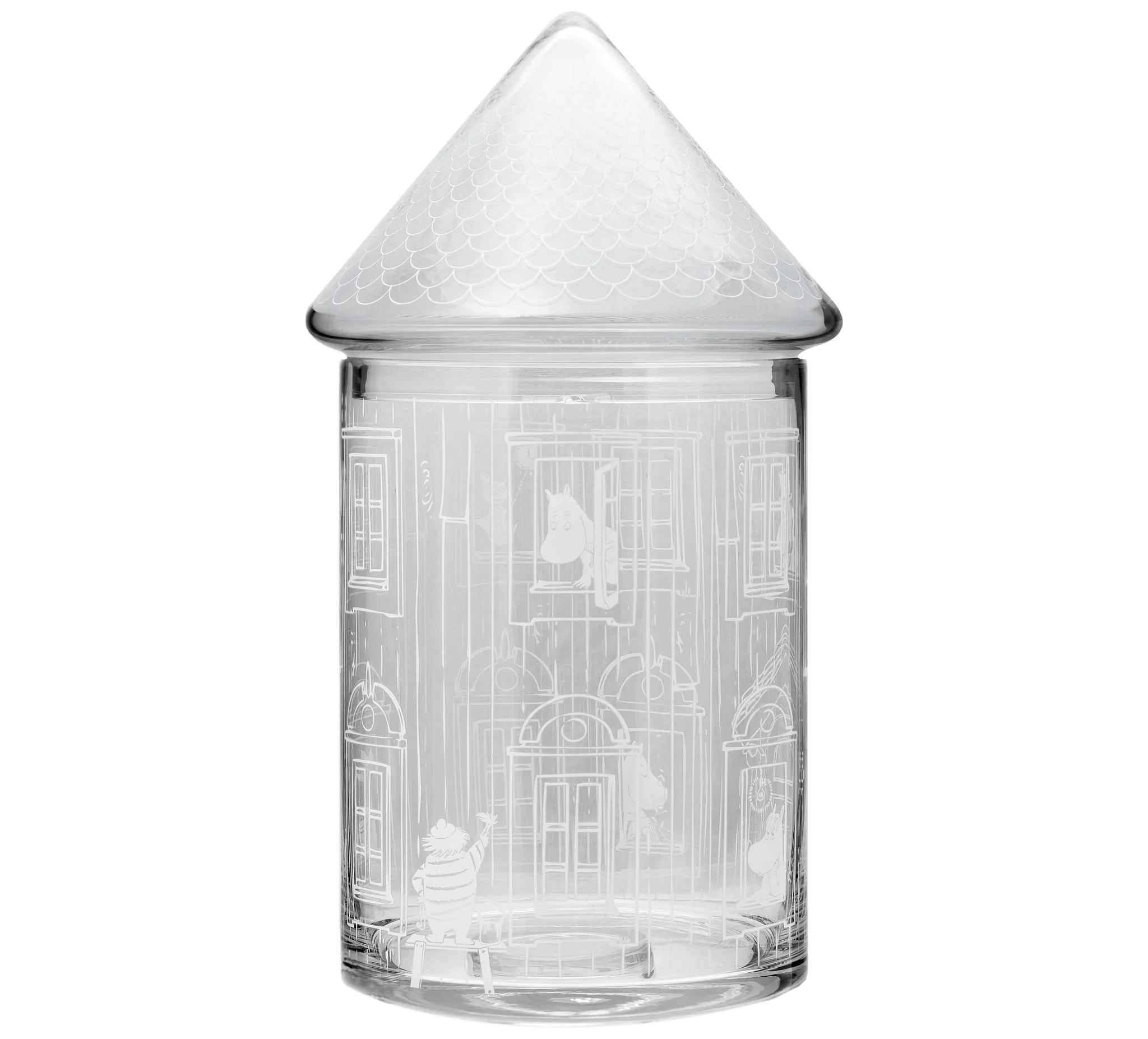 Moomin Moomihouse glas krukke.