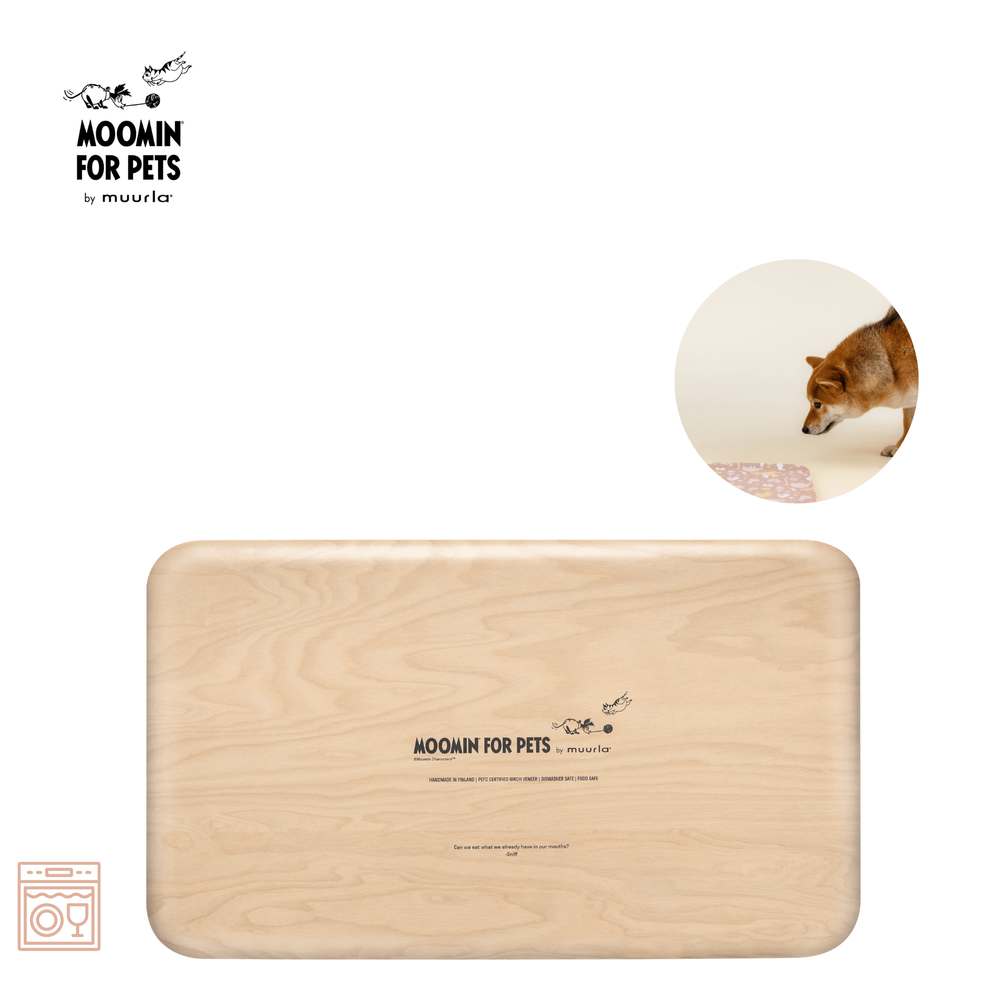 Mumitroldene dækkeserviet af krydsfiner 50 x 29,5 cm - beige - Dsignhouse