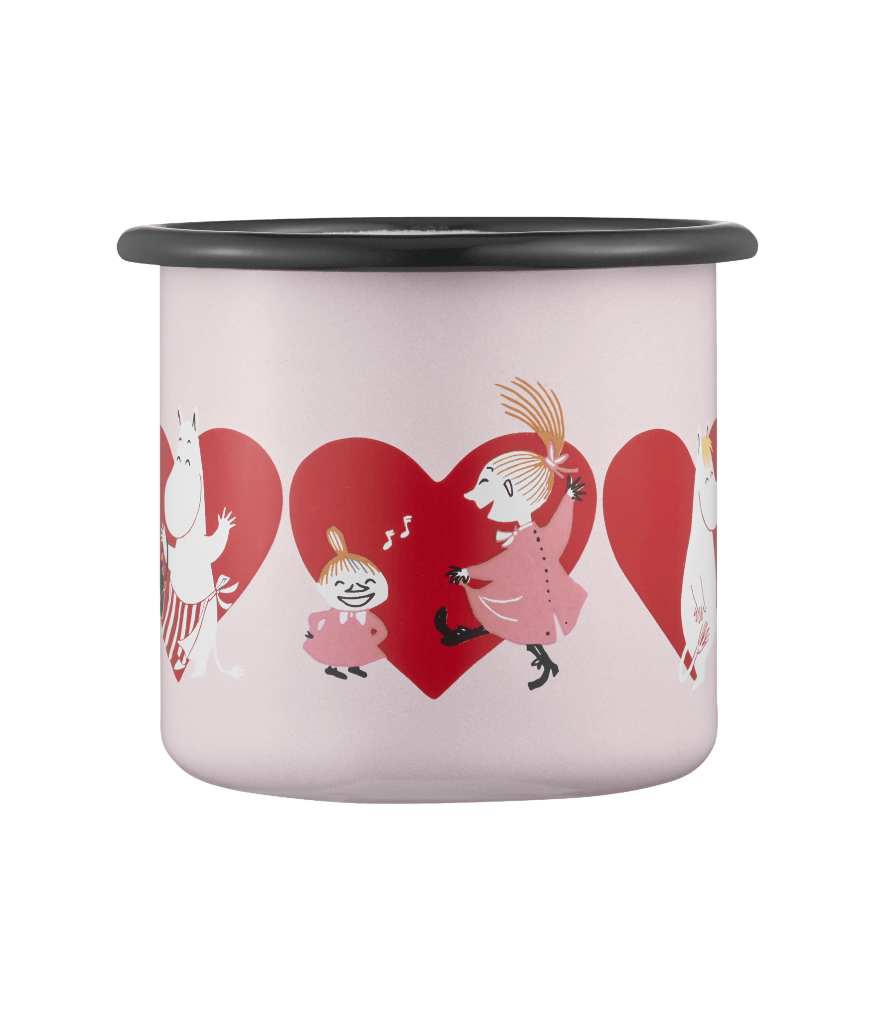 Moomin emaljekrus Hjerte 2,5dl.
