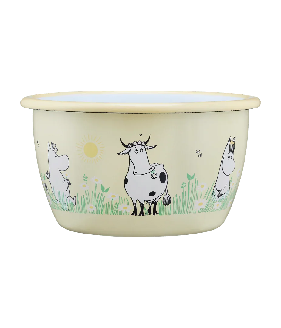 Moomin emaljeskål Engen 3dl.