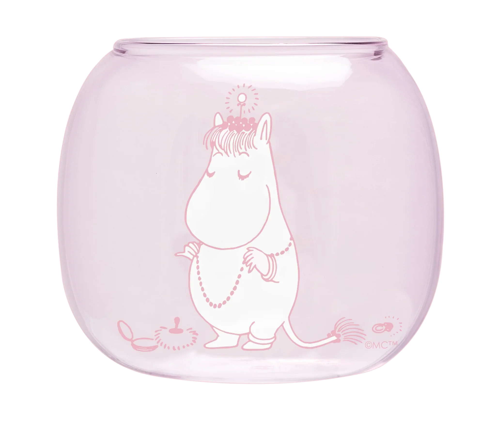 Moomin fyrfadsstage Snorkfrøken, pink.