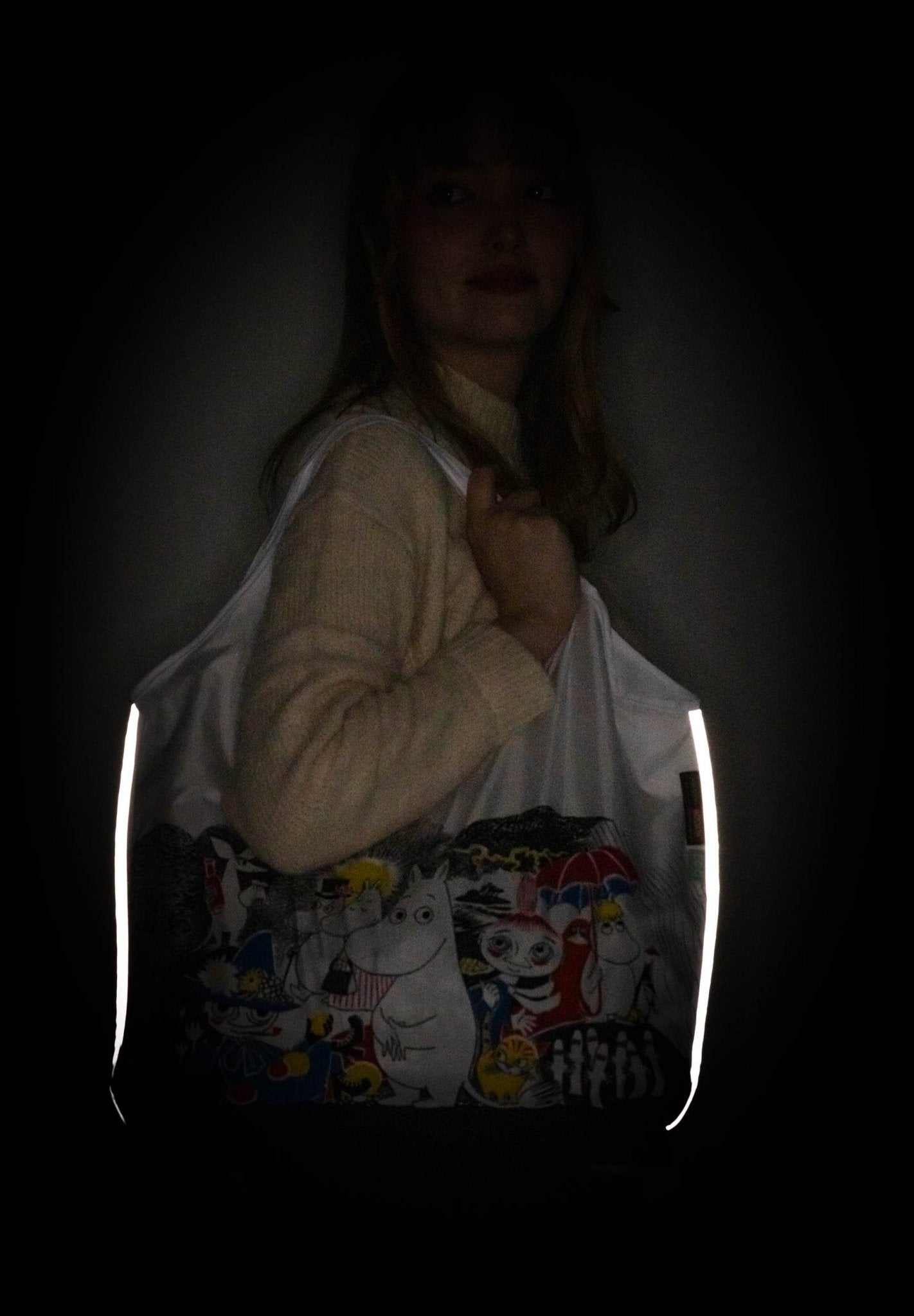 Mumitroldene indkøbstaske Comic, RPET, reflective edge - Dsignhouse