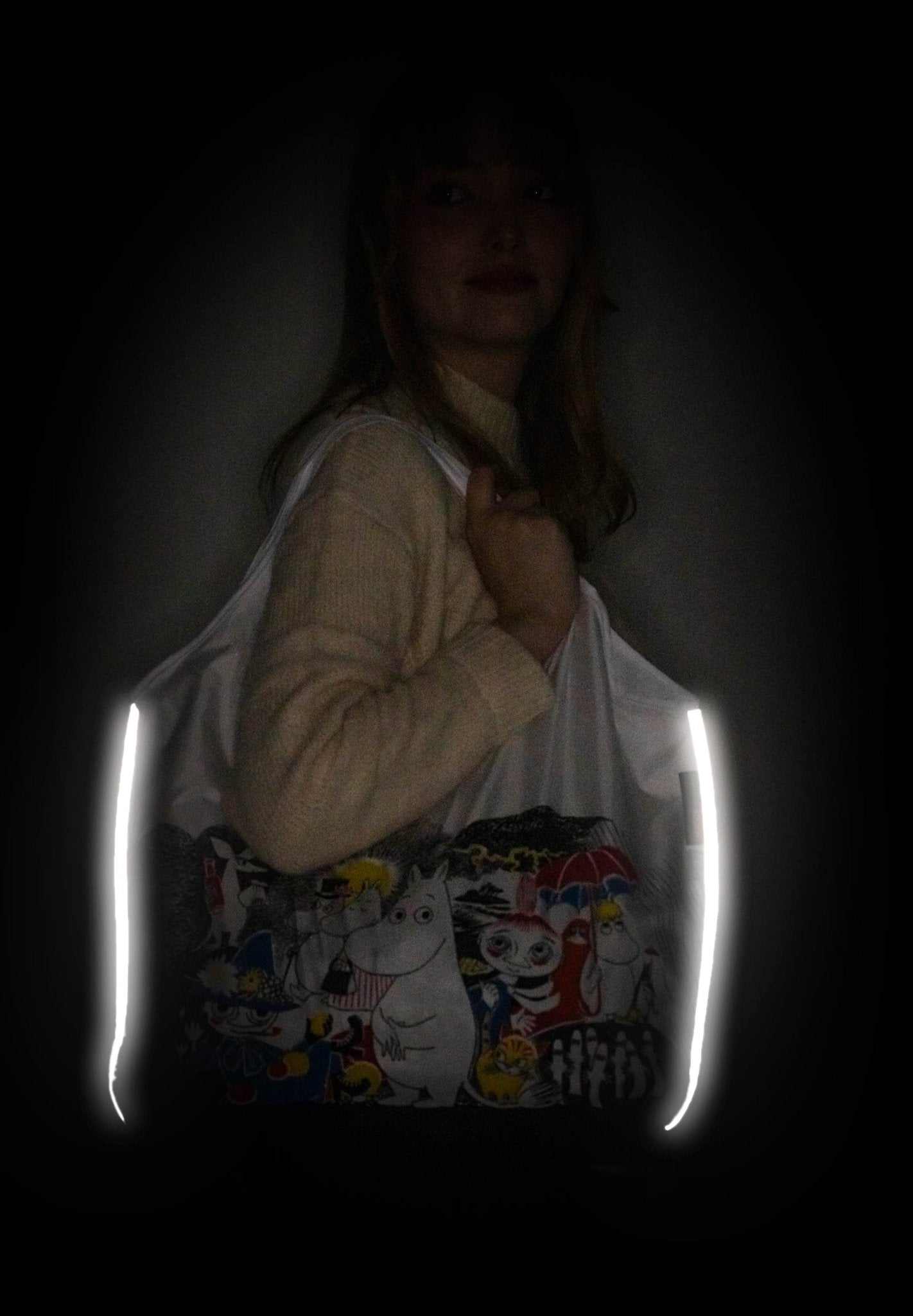 Mumitroldene indkøbstaske Comic, RPET, reflective edge - Dsignhouse