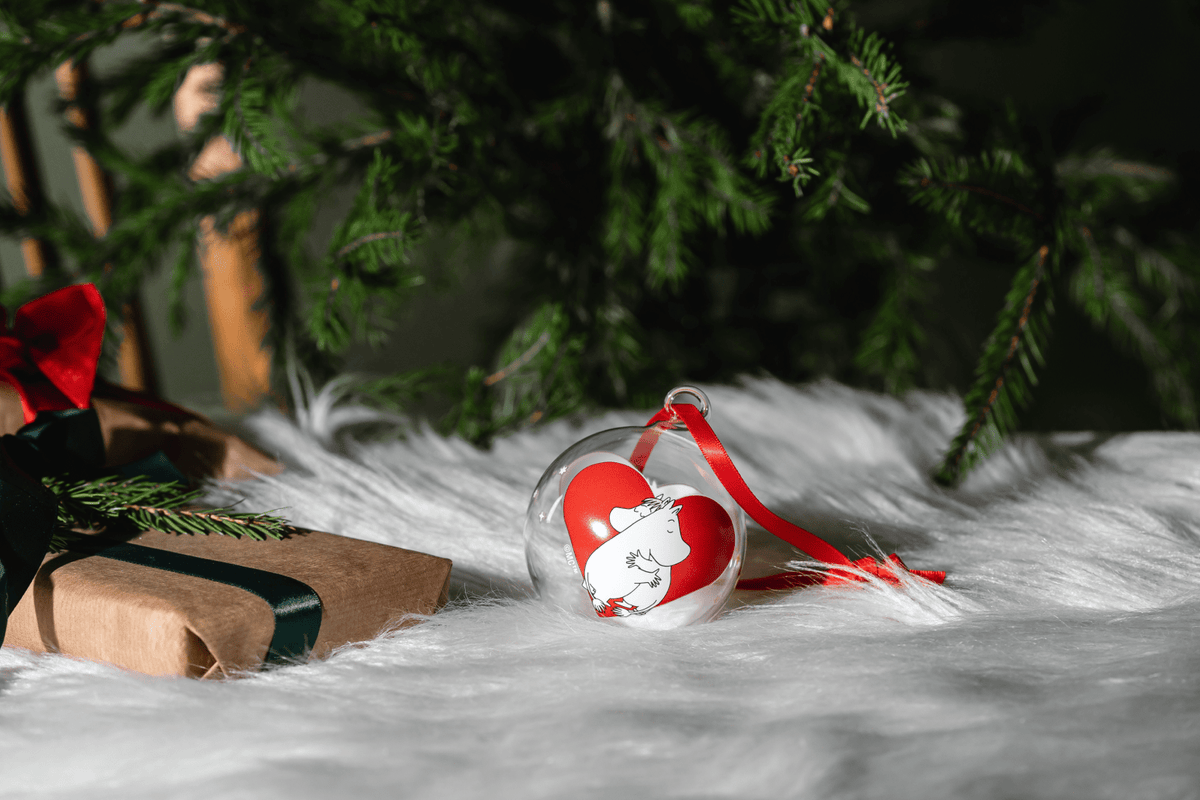 Moomin julekugle Hjerte 7cm.
