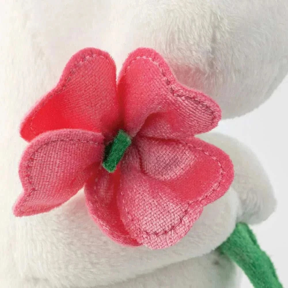 Moomin plysdyr med pink blomst S (AW).