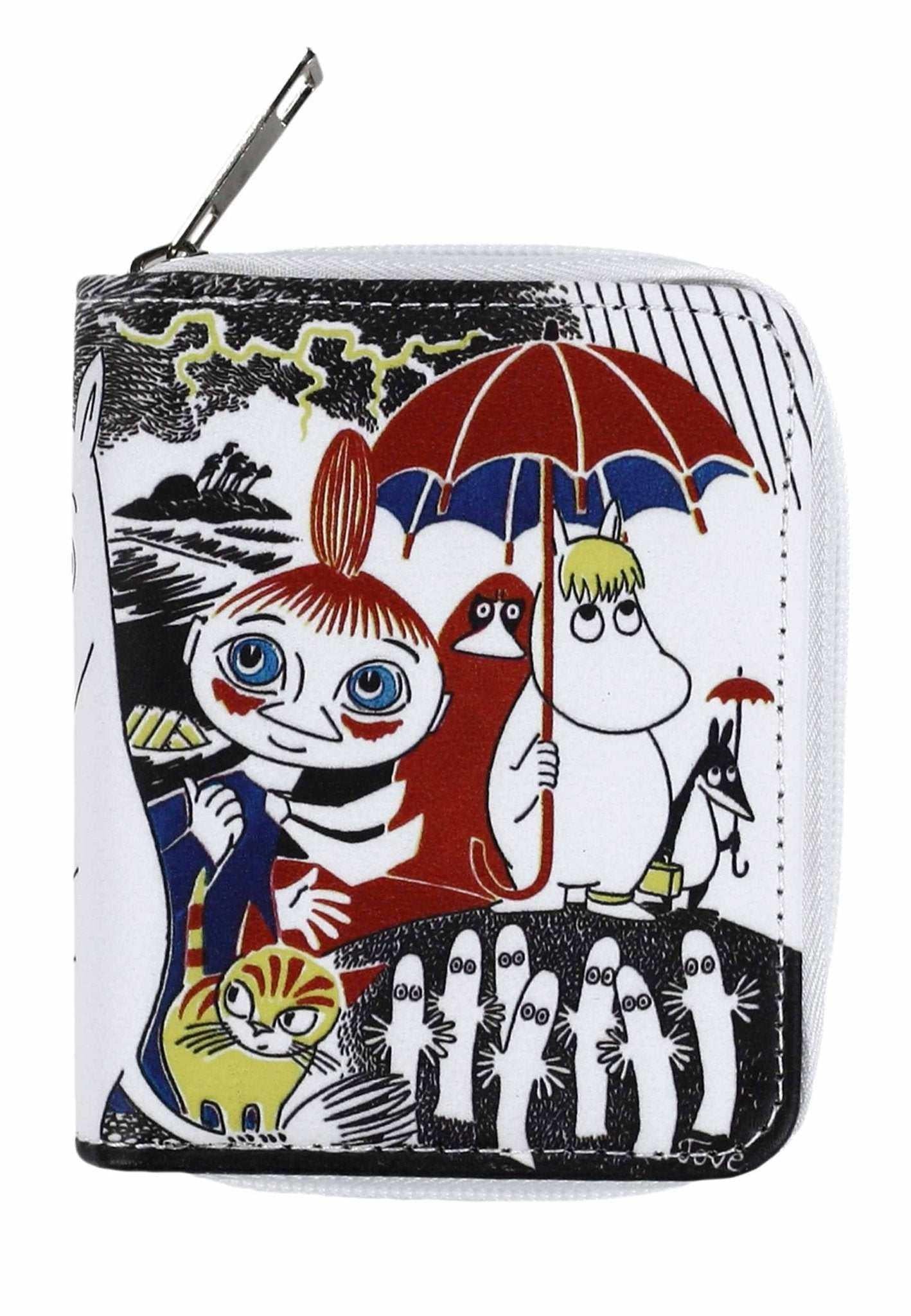 Moomin pung Numero 1 lille med sødt Moomin design og robust lynlås til mønter og nøgler