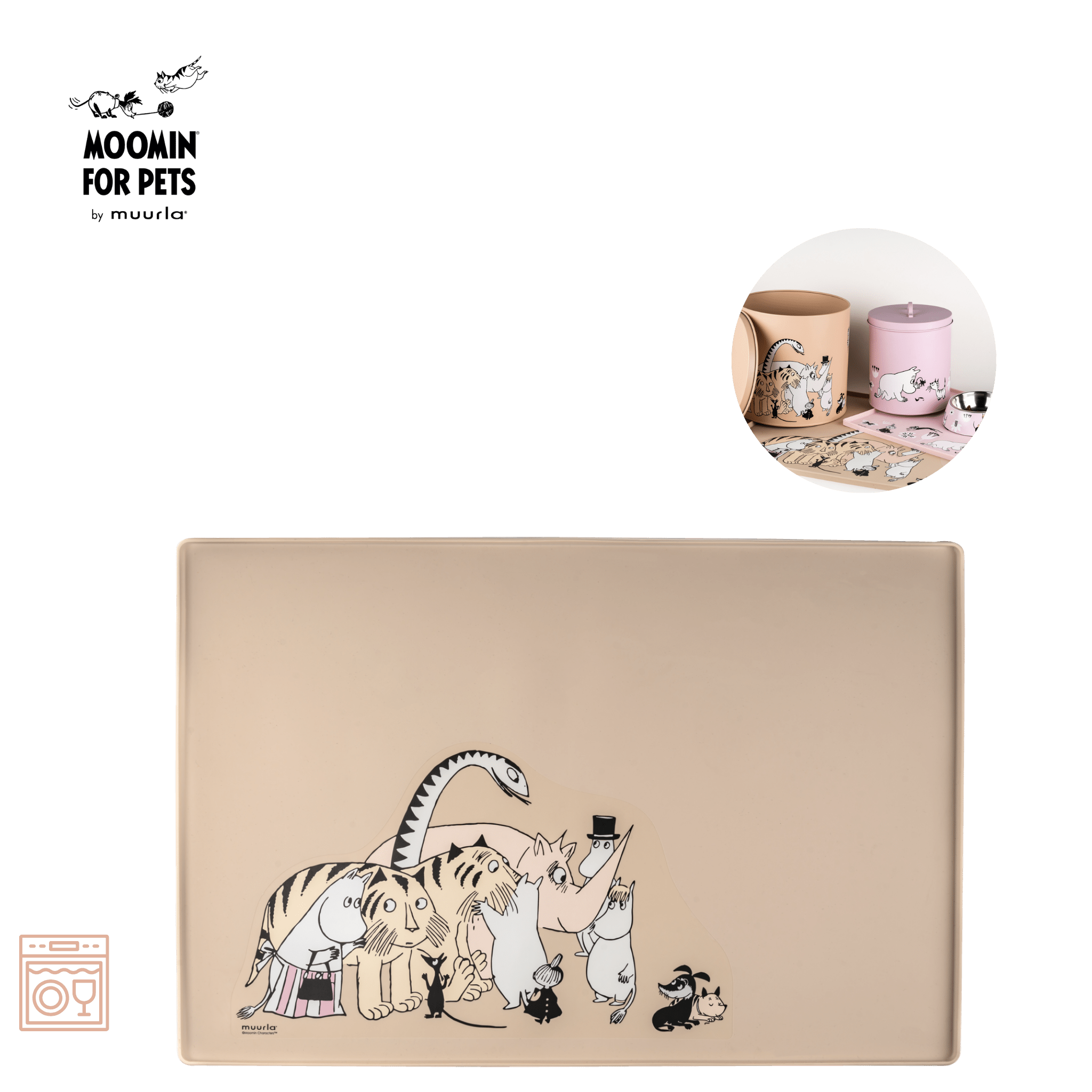 Mumitroldene silikoneunderlag 60 x 40 cm - beige - Dsignhouse