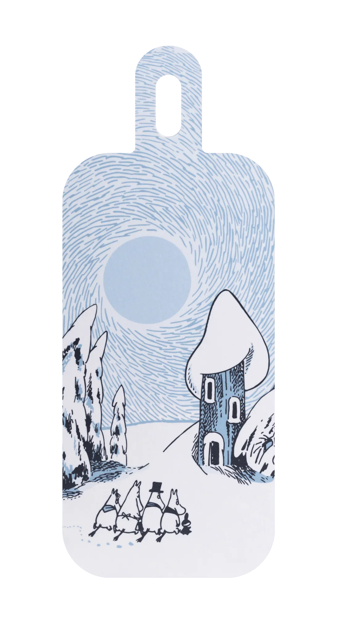 Mumitroldene skærebræt 13 x 33 cm - Snowy Valley - Dsignhouse