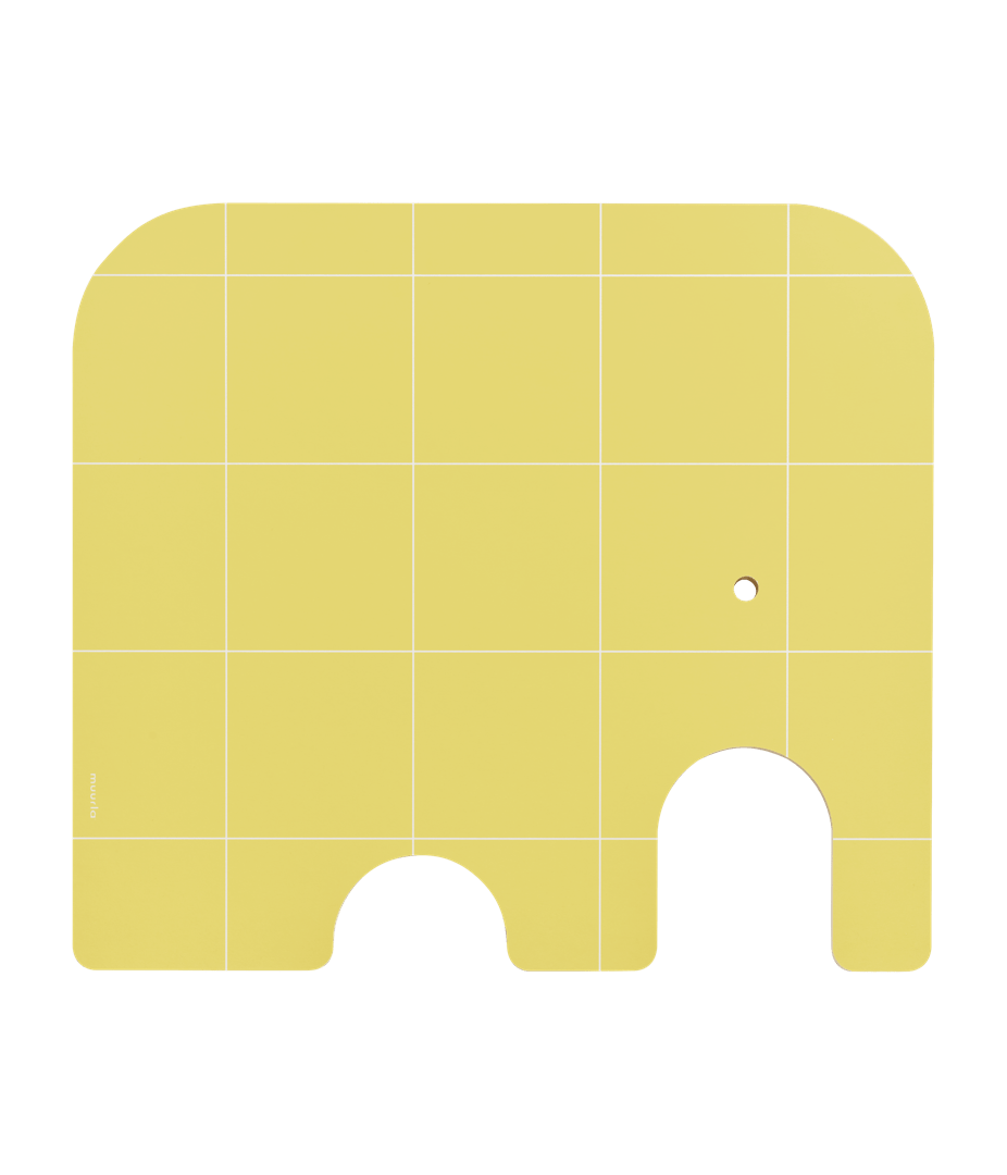Muurla skærebræt, Elefant, birk/gul, large.