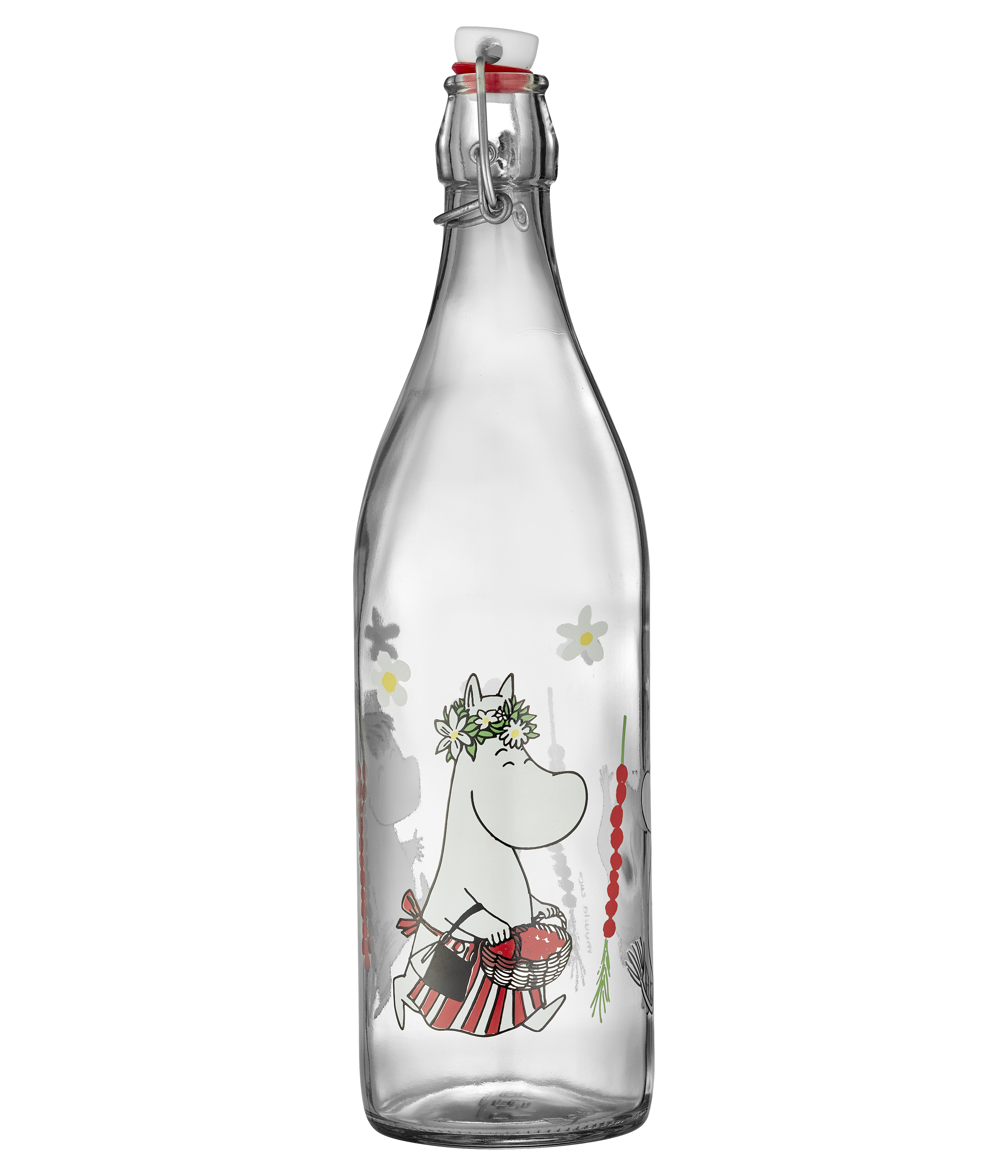 Moomin glasflaske Wild Strawberries 1 L