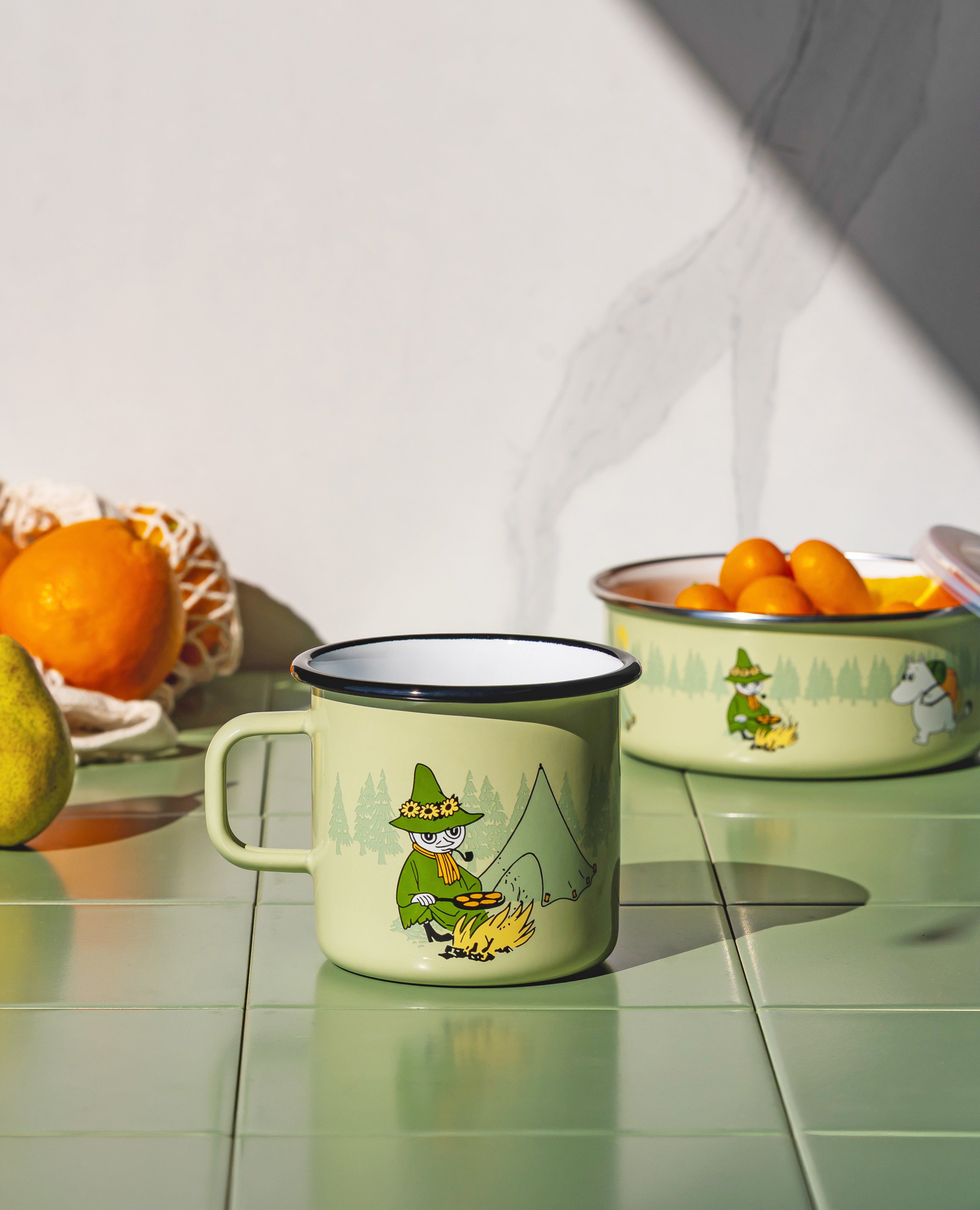 Moomin emaljekrus Campers 5,5 dl