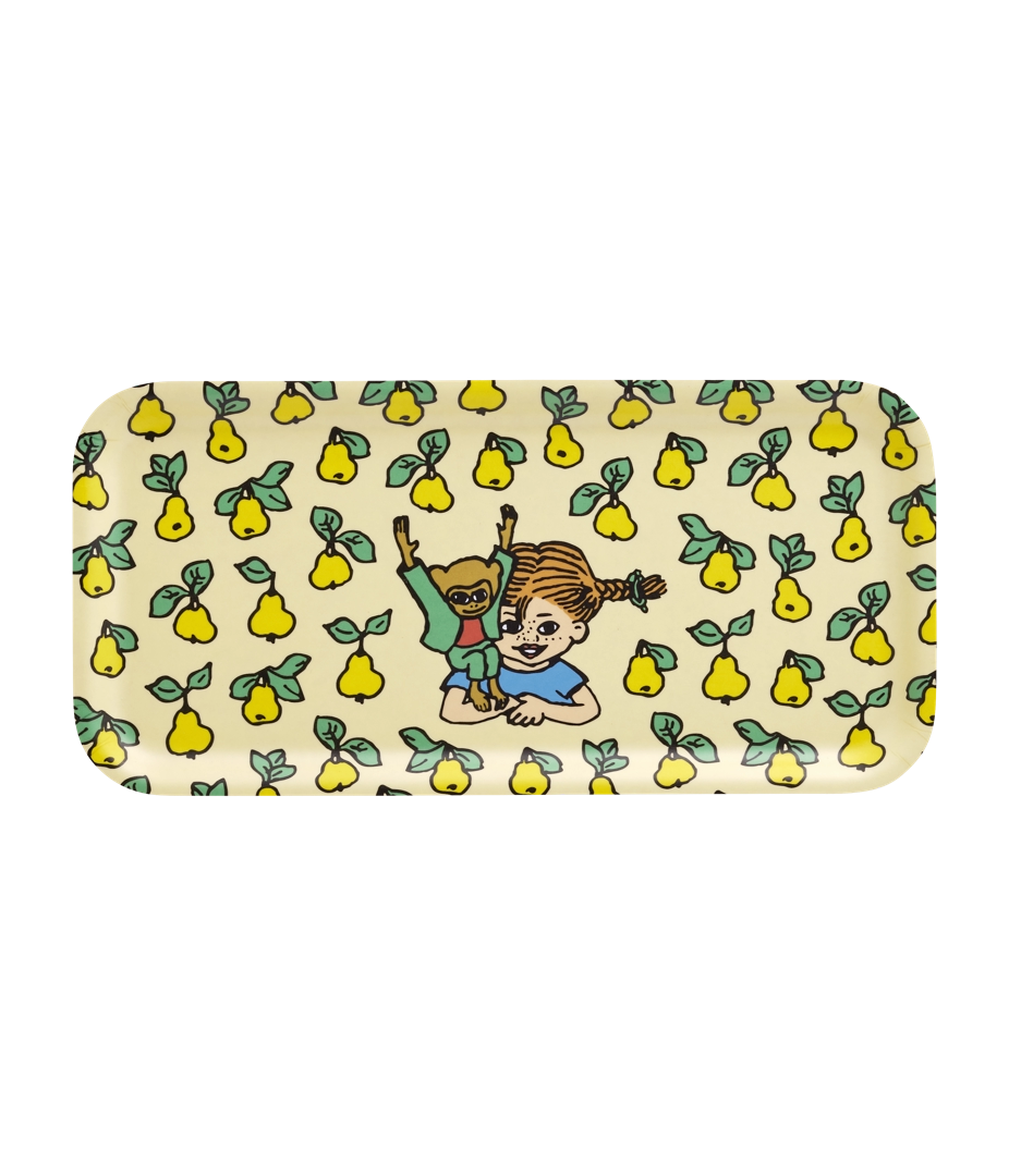 Pippi Langstrømpe bakke Frugter 27x13cm