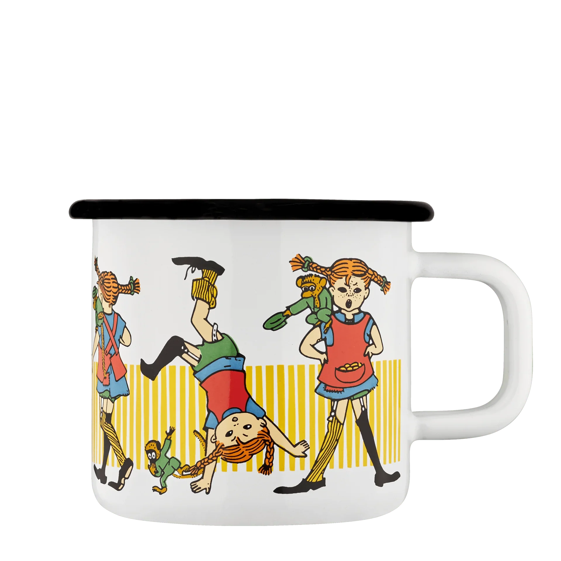 Pippi Langstrømpe emaljekrus 3,7 dl - Pippi Langstrømpe.