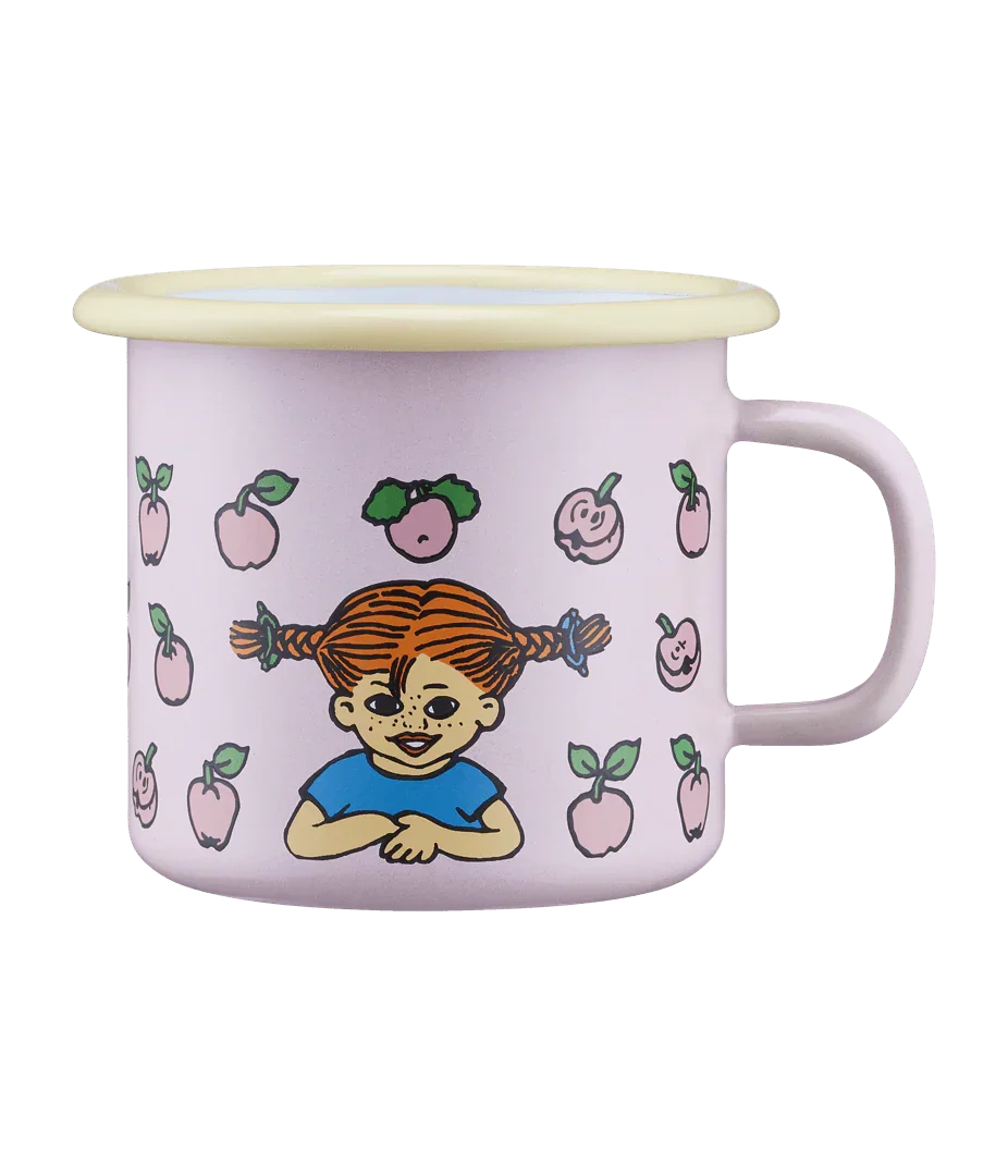 Pippi Langstrømpe emaljekrus Frugter 2,5dl - Dsignhouse