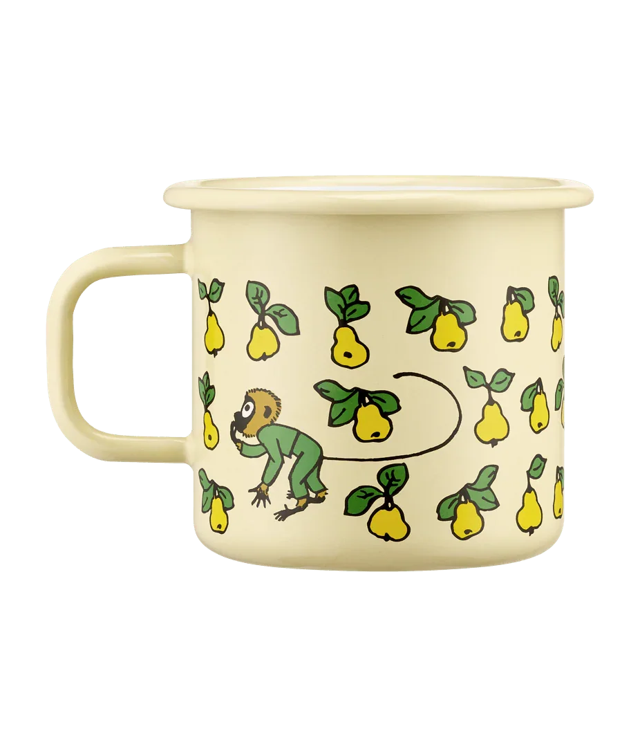 Pippi Langstrømpe emaljekrus Frugter 3,7dl - Dsignhouse