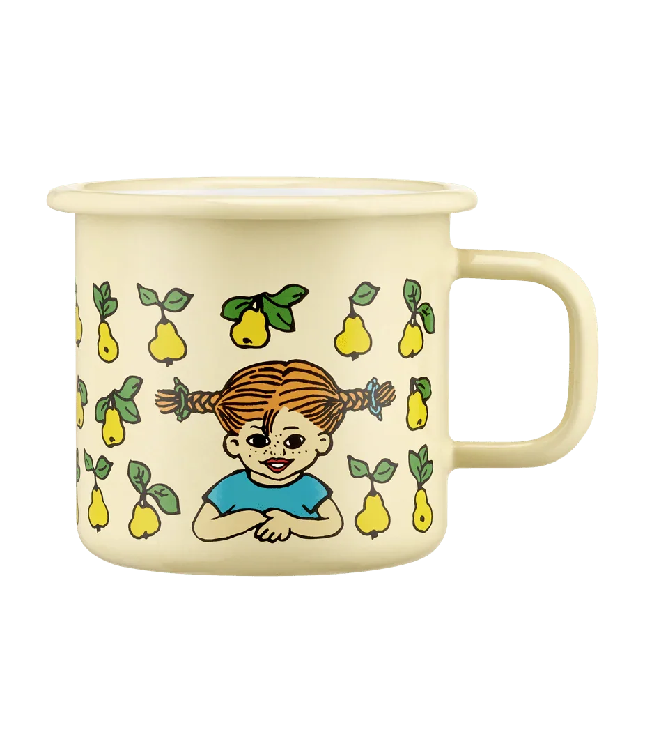Pippi Langstrømpe emaljekrus Frugter 3,7dl - Dsignhouse
