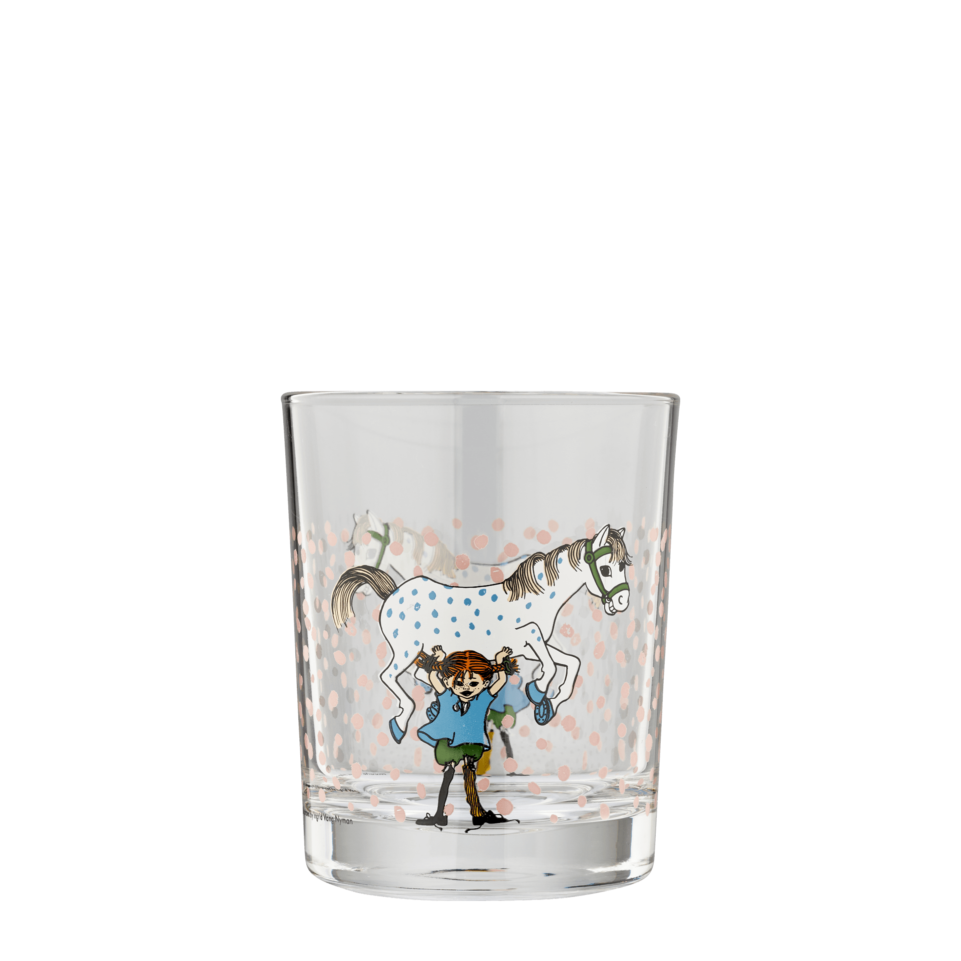 Pippi Langstrømpe glas 2 dl - Pippi og hesten.