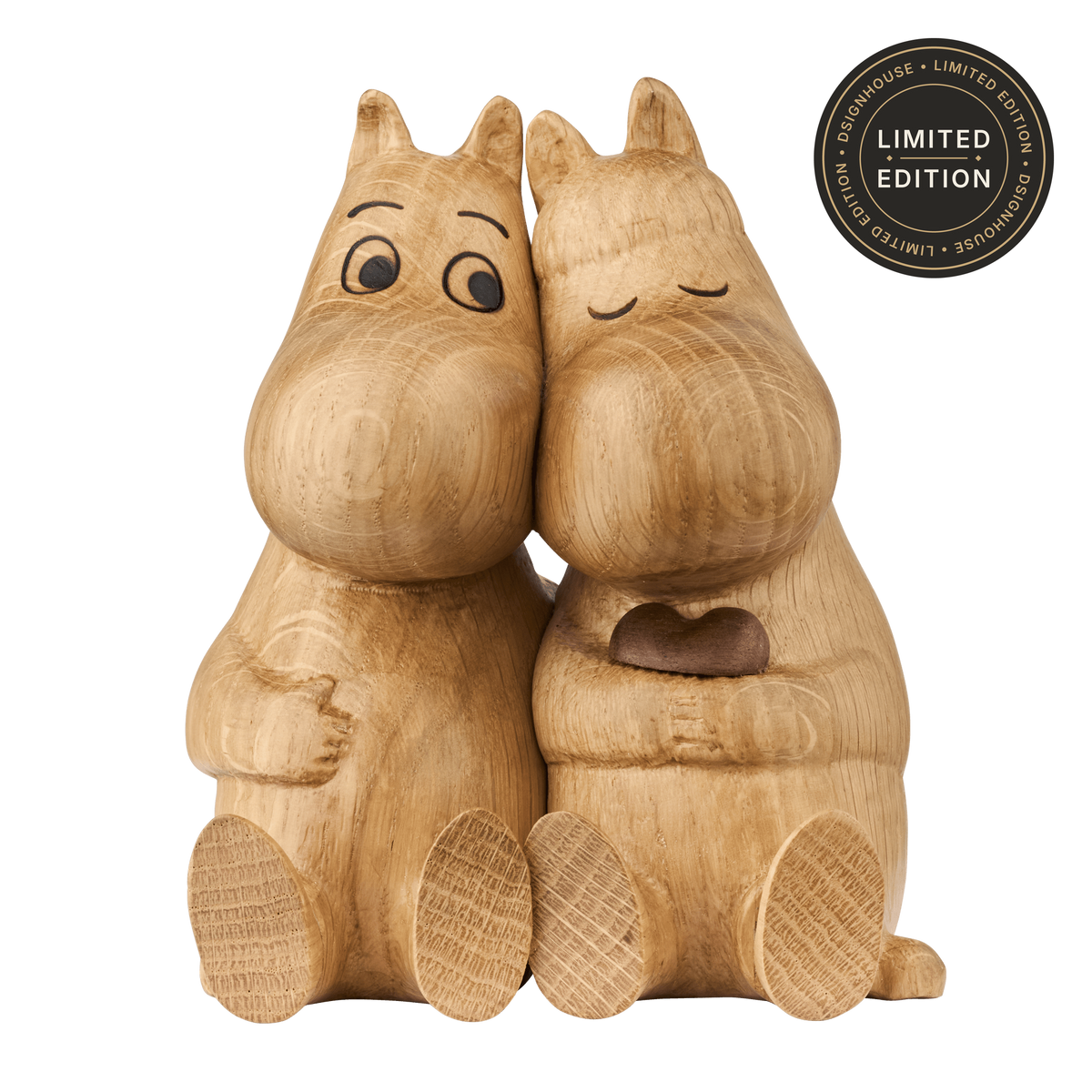 Moomin HUG L 13cm m/valnød hjerte limited edition - Dsignhouse