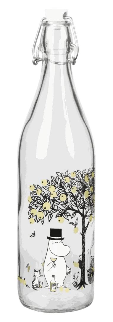 Moomin glasflaske 1L Apples - Dsignhouse 774-100-01