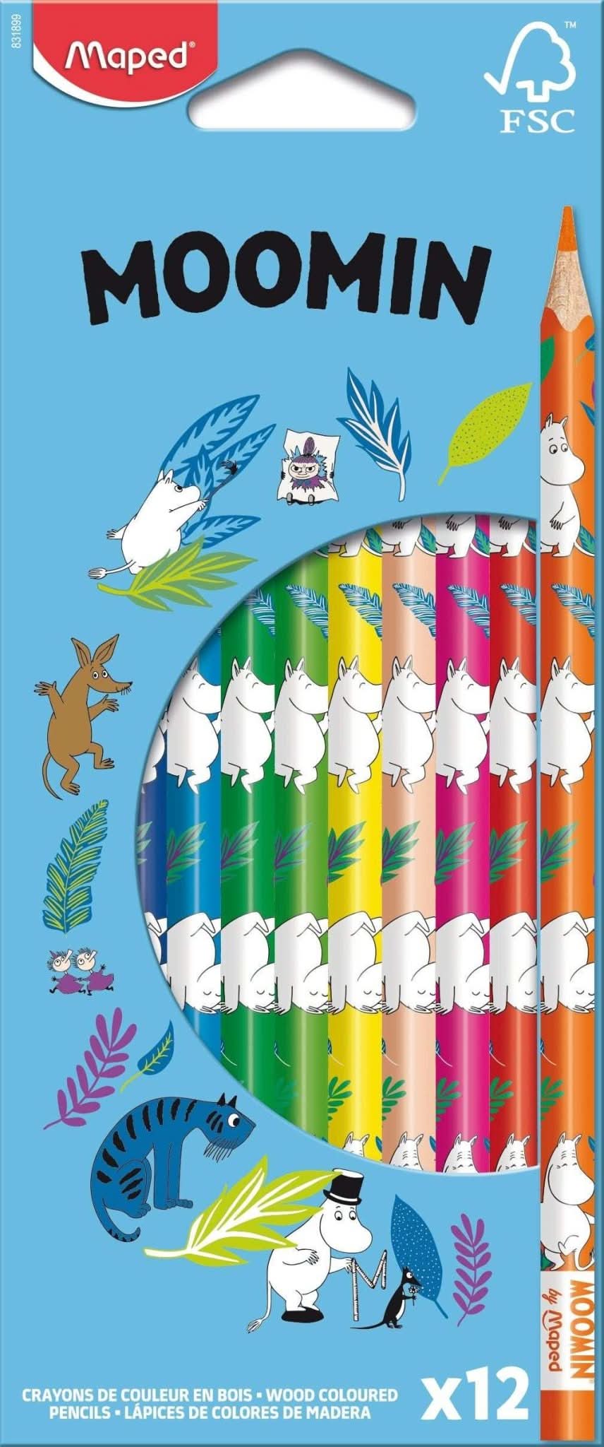 Moomin træfarveblyanter FSC x12 - Dsignhouse 831899FC