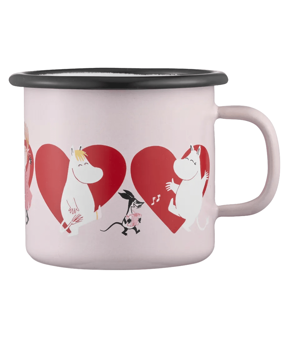 Moomin emaljekrus Hjerte 2,5dl.