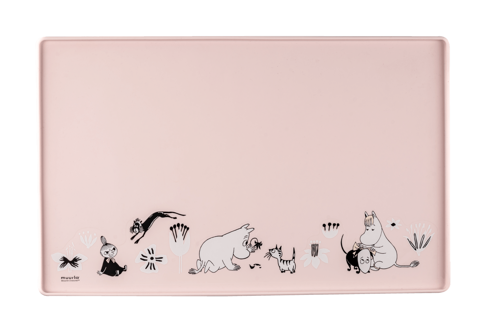 Mumitroldene silikoneunderlag 48 x 30 cm - pink - Dsignhouse