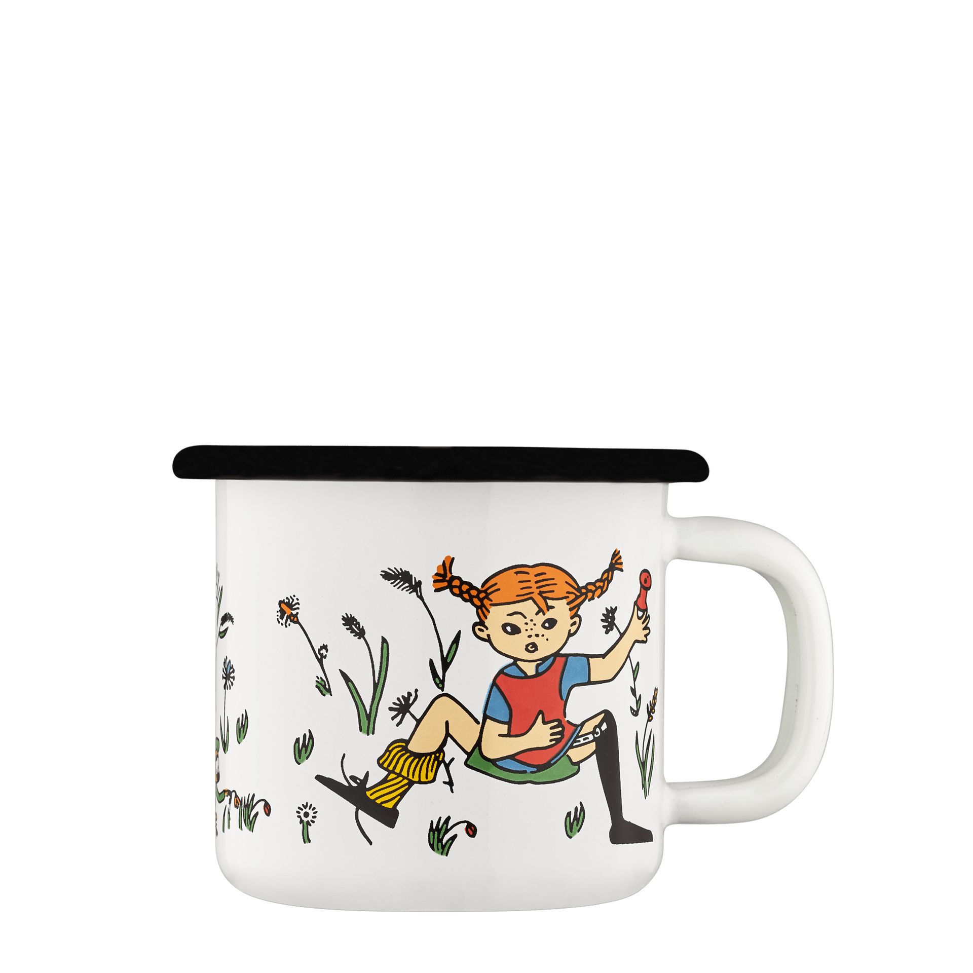 Pippi Langstrømpe emaljekrus 1,5 dl med Mr Nilsson - Dsignhouse