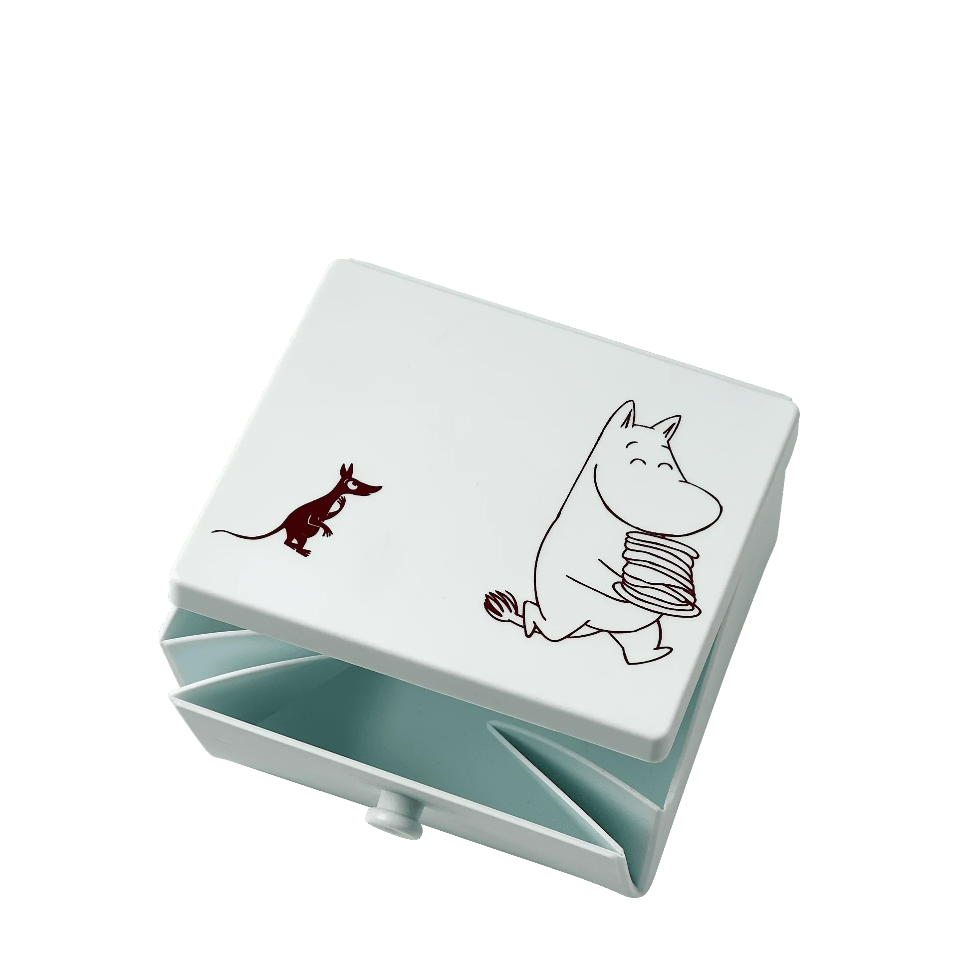 Moomin Lunch Box 02, firkantet, morning mist.