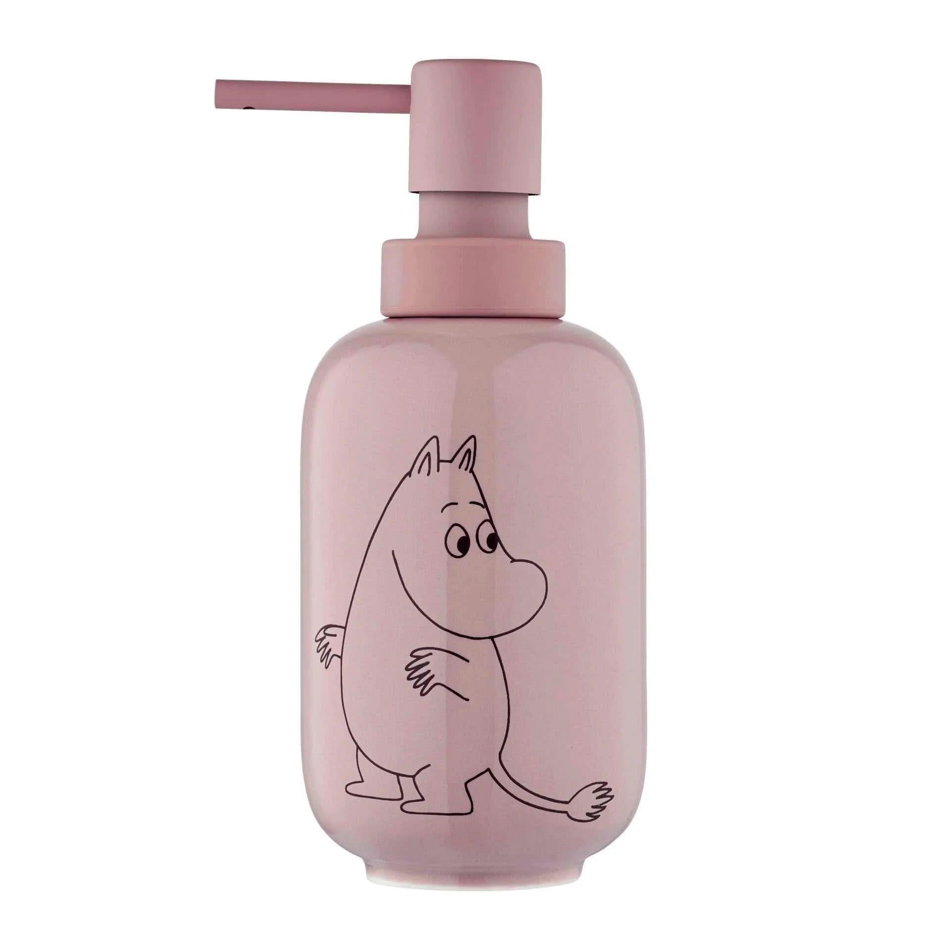 Moomin sæbedispenser 350ml. Powder rose - A-grade porcelæn/keramik.