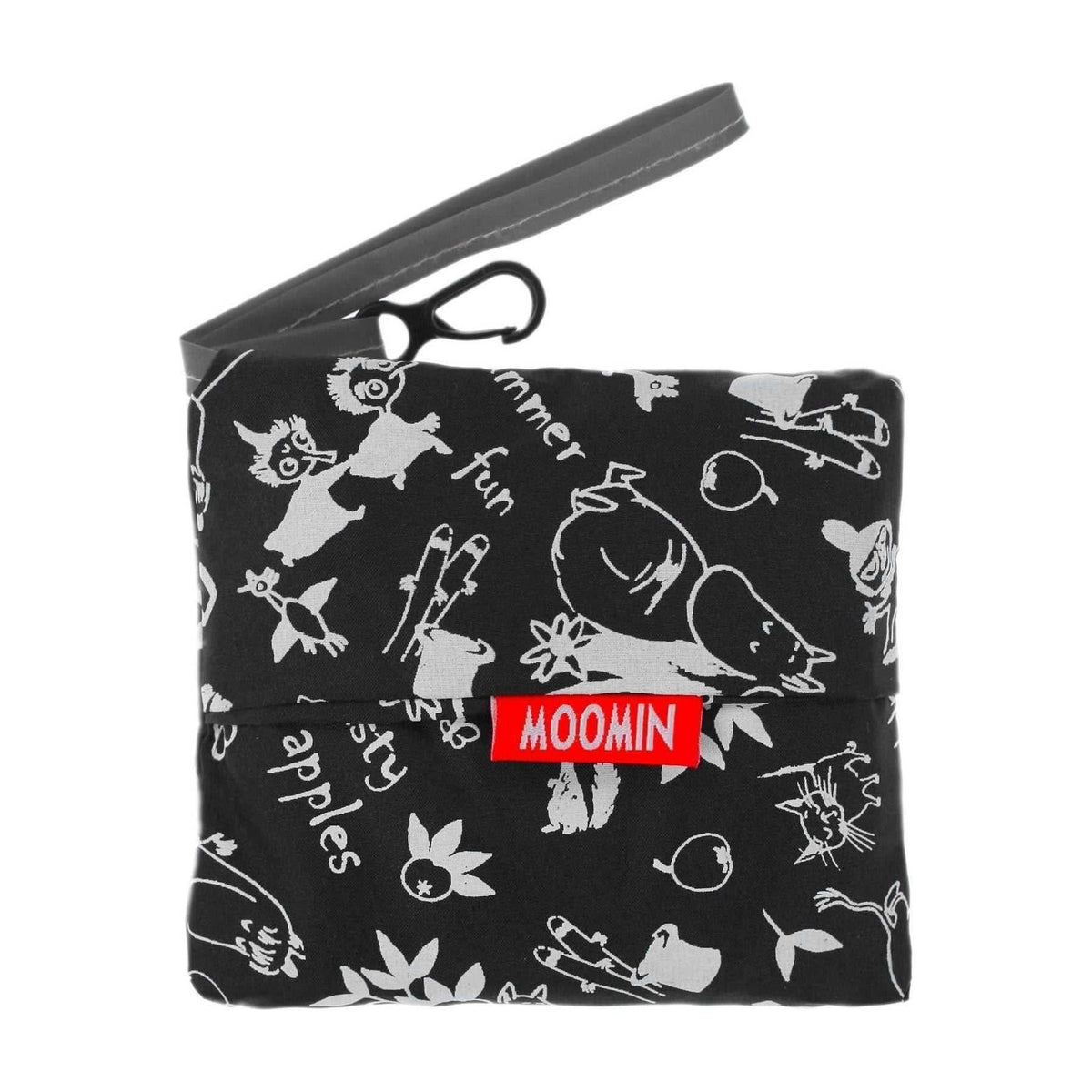 Sort Moomin in the garden indkøbsnet med rummeligt og holdbart design