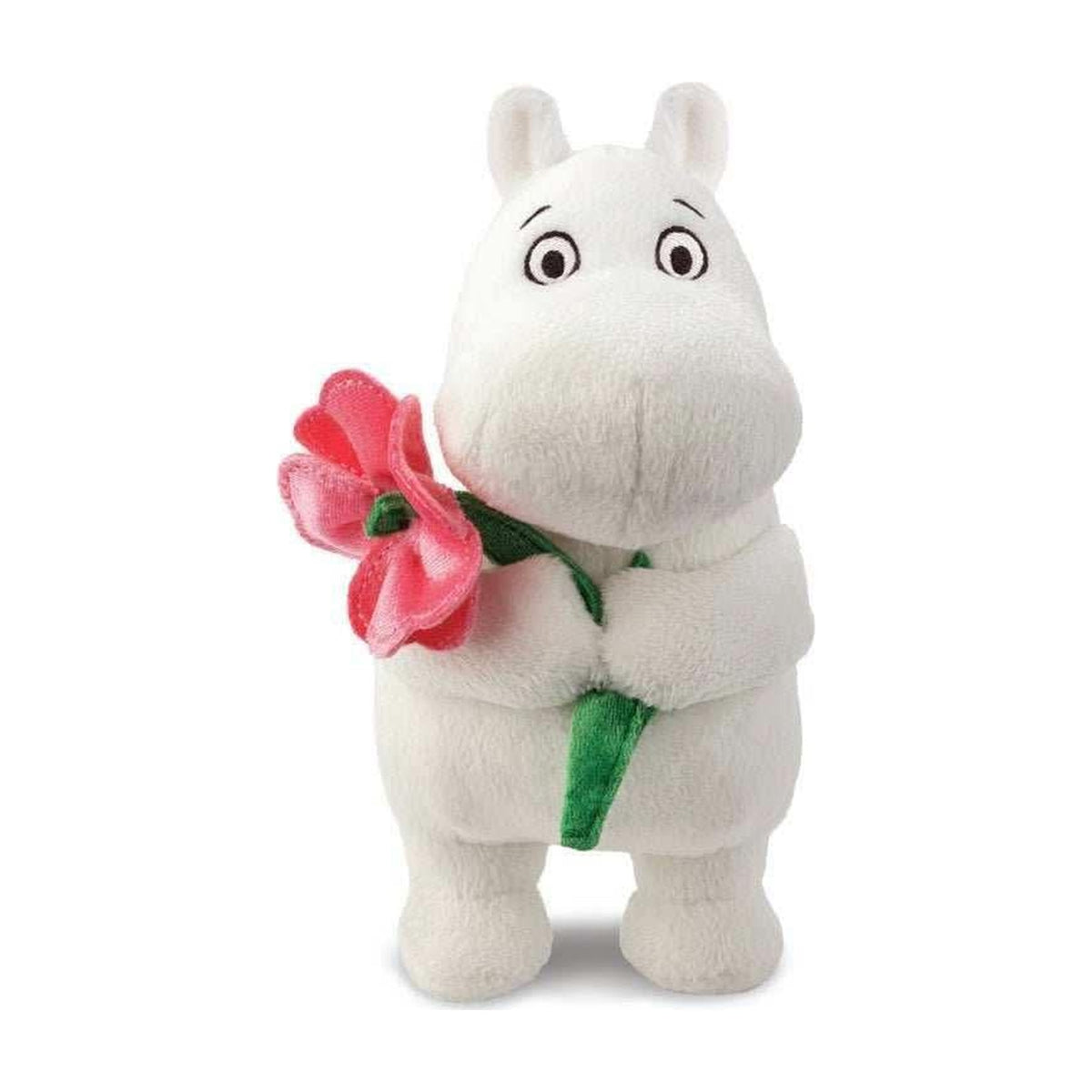 Moomin plysdyr med pink blomst S (AW).