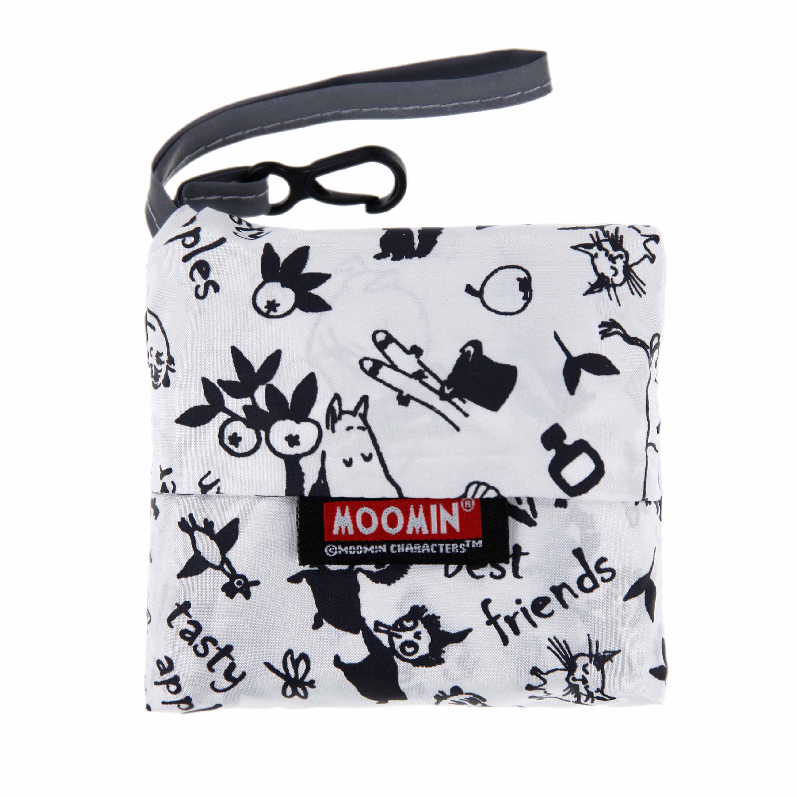 Moomin Garden white, RPET, reflective edge