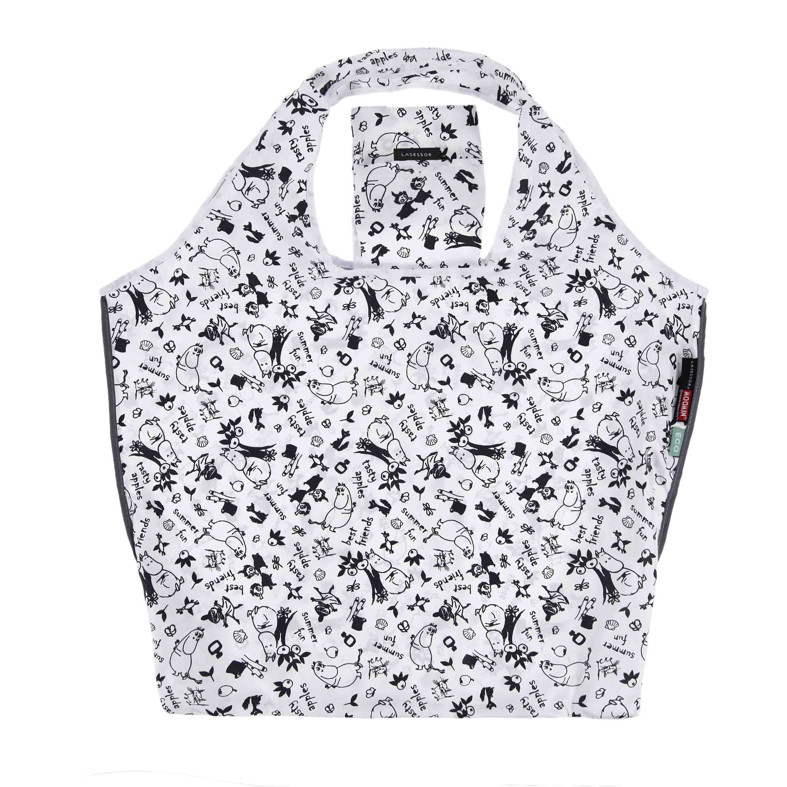 Moomin Garden white, RPET, reflective edge
