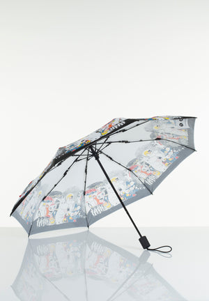 Moomin Comic Multifarvet Paraply med Refleks - 100 cm - Dsignhouse