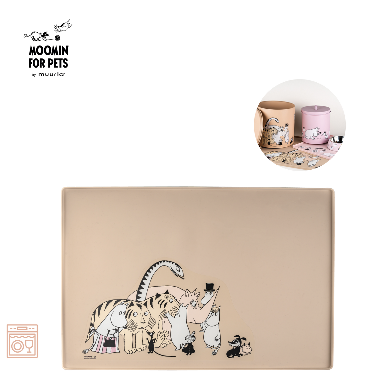 Mumitroldene silikoneunderlag 60 x 40 cm - beige - Dsignhouse