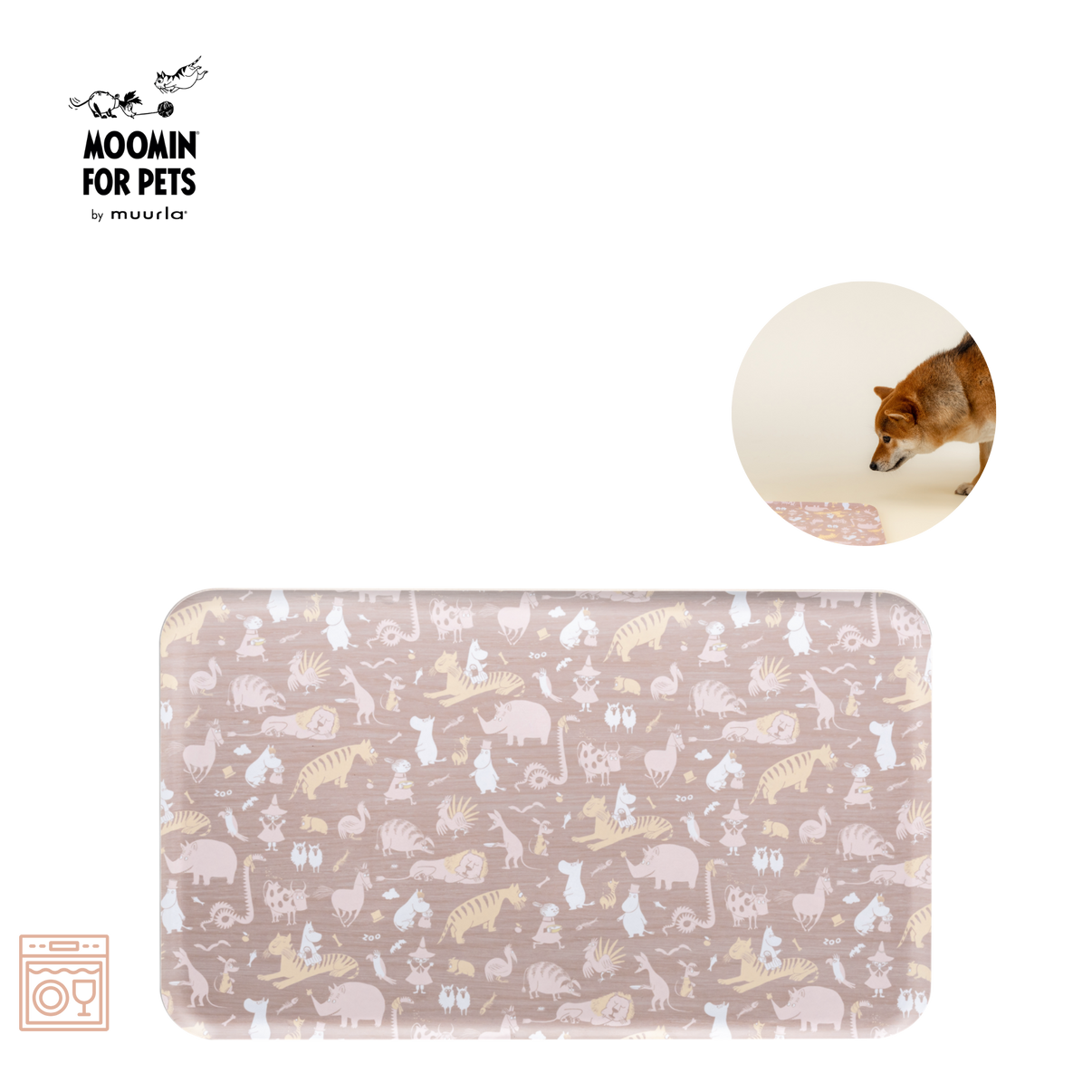 Mumitroldene dækkeserviet af krydsfiner 50 x 29,5 cm - beige - Dsignhouse