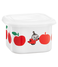 Mumitroldene Emaljekrukke med låg Joyful Apples 0,67L