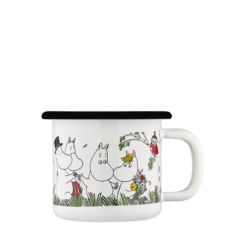 Mumitroldene emaljekrus 1,5 dl Happy Family - Dsignhouse