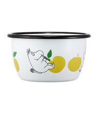 Mumitroldene emaljeskål Joyful Apples 3dl - Dsignhouse