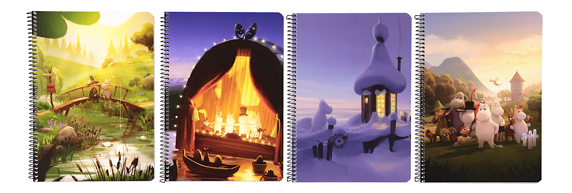 Mumitroldene Moominvalley spiralnotesbog A5/80 assorterede designs - Dsignhouse