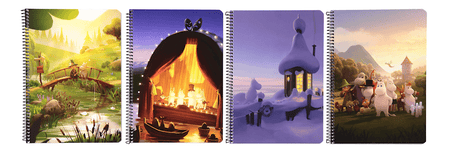 Mumitroldene Moominvalley spiralnotesbog A5/80 assorterede designs - Dsignhouse