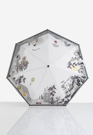 Mumitroldene Paraply 100cm "Moomin Island" - Dsignhouse