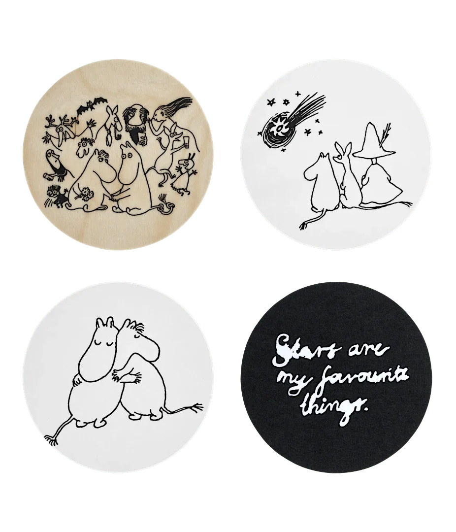 Mumitroldene coasters 4 stk i en dåse Mumitroldene 80 - Dsignhouse